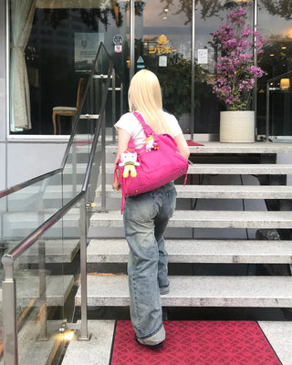Wide denim pants