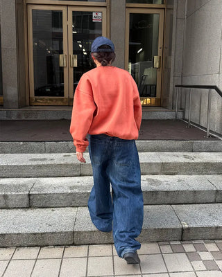 (Unisex) Washed Balloon Denim Pants