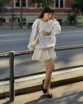 Satin ribbon flat shoes
