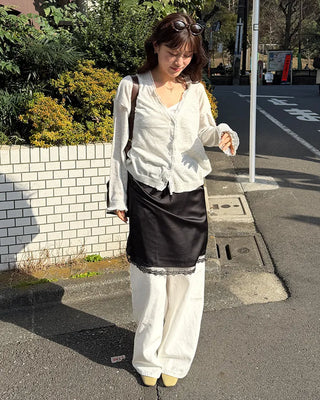 Back-belt wide-leg pants