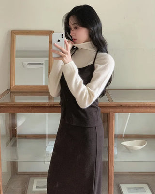 Knit camisole & knit skirt set
