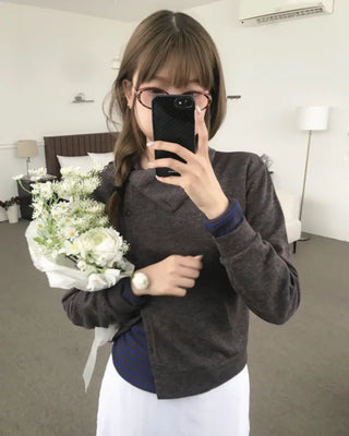 HIGH NECK BUTTON CARDIGAN (2color)