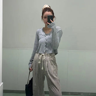 Striped Banding Pants