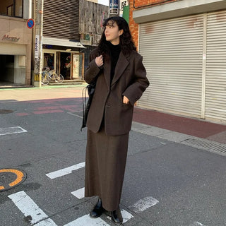 [Quilted Lining] Oversized Wool Jacket