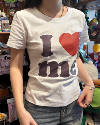 LOVE Lettering Slim Half-Sleeve T-Shirt