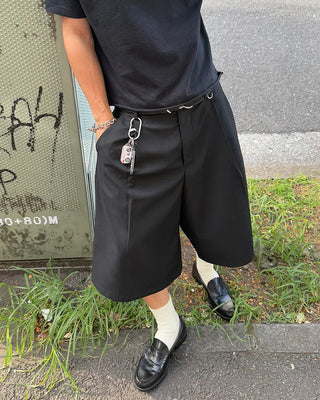 Back-band slacks Bermuda shorts