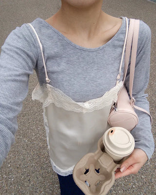Faux leather buckle shoulder bag