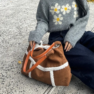 Sheepskin tote bag