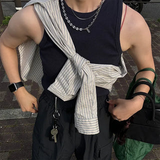 Simple ribbed tank top