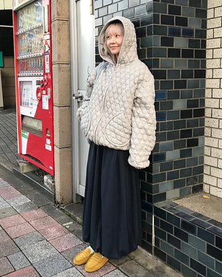 Quilted Hooded Blouson