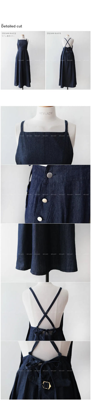 Denim sleeveless dress
