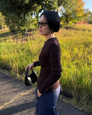 Wool Round Slim Knit