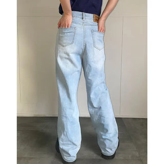 Ribbon denim pants