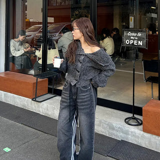 Toggle Button Turtleneck Cardigan