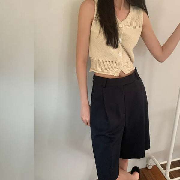 Pleated shorts