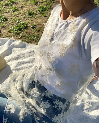 Sheer layered floral dress