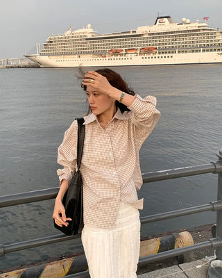 Oversized check shirt