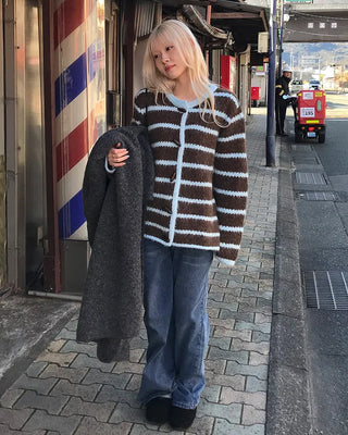 Duffle Point Border Cardigan