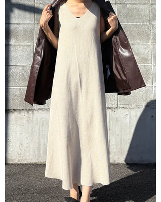 Bustier knit long dress