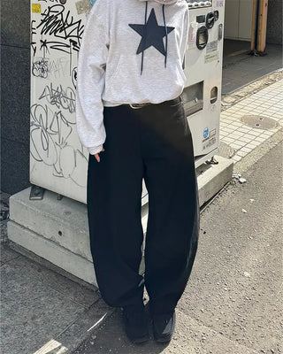 (Unisex) Studded Belt Wide Pants