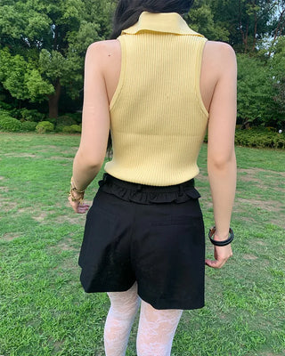 Color Button Sleeveless