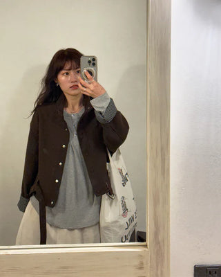 Half-open long T-shirt
