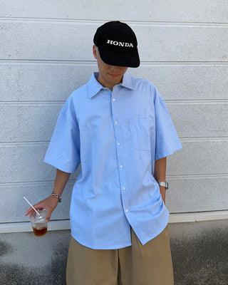 Oxford short-sleeved shirt
