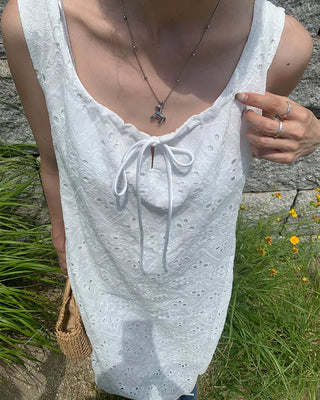 Perforated lace dress