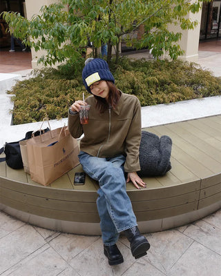 Straight denim pants