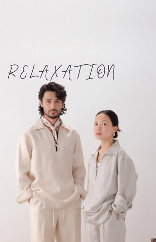 [CULTUM] Relaxed Deep V-neck Shirt