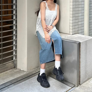 Net knit camisole set