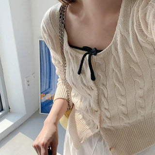 Cable cardigan