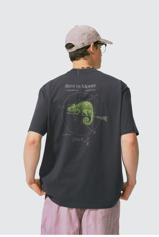 [Monterest] Chameleon Print Relaxed Fit T-Shirt