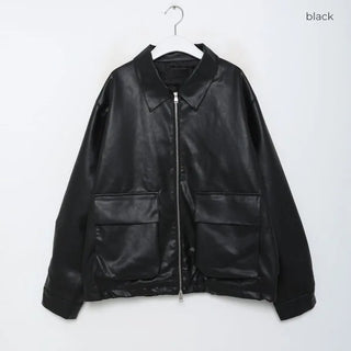 (Unisex) String Leather Jacket