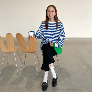 Striped oversized t