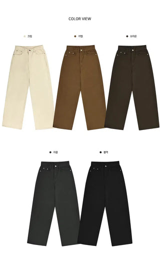 Brownie Wide Cotton Pants - 5 colors