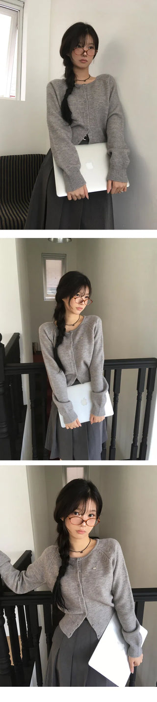 Laforme Slim Fit Label Nagrang Cardigan - 7 colors