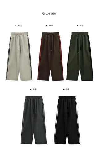 Seasonless Three-Striped Two-Way Track Pants - 5 Colors