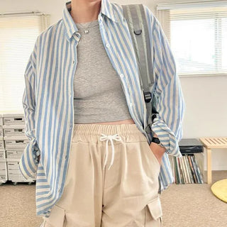 Oversized striped shirt