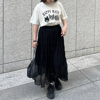 Happy Cat Short-Sleeved T-Shirt