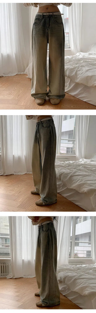 Cat Faded Side Pin Tuck Two-Line Pants - 3 Colors