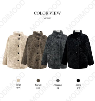 Pinning Poggle Fur Half Coat - 4 colors