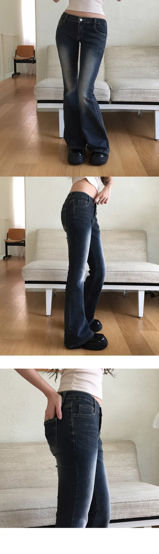 Hip Deep Cover Pelvic Pad Semi-Low Rise Flared Pants - 3 Colors