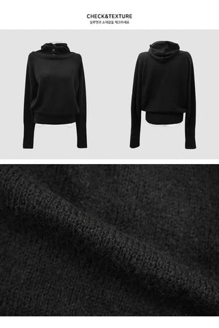 Balaclava Warmer High Neck Mohair Knitwear - 3 Colors