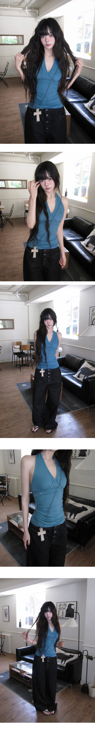 Silver Bang Halter Sleeveless - 4 colors