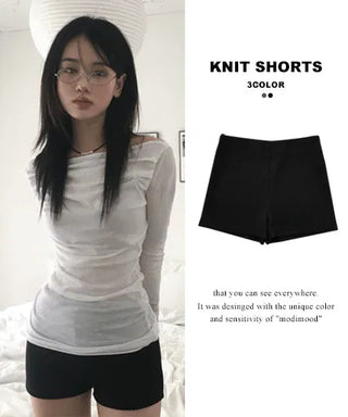 Knitwear Ribbed Shorts - 3 colors
