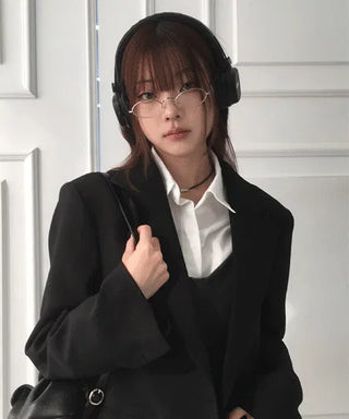 Semi-overfit single blazer jacket jk - 4 colors