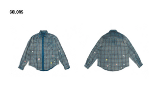 [MASONPRINCE] Gradient Distressed Shirt