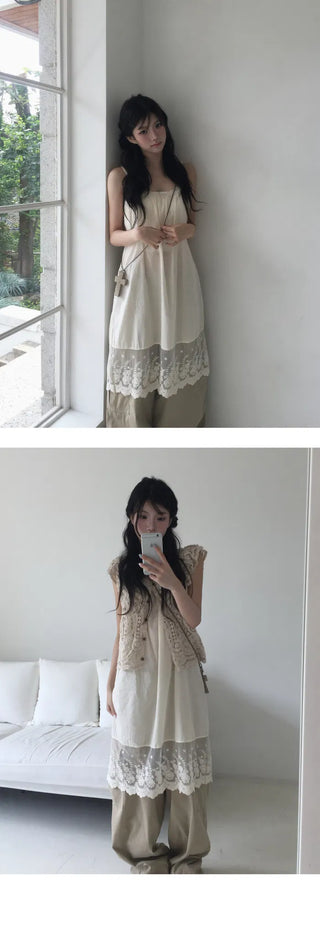 Lace Layered Dress- 2 Colors