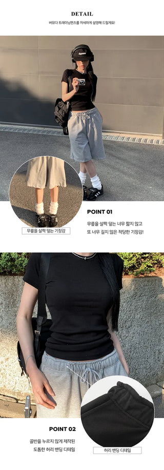 Comfortable, pretty, and perfect training Bermuda shorts / cropped pants